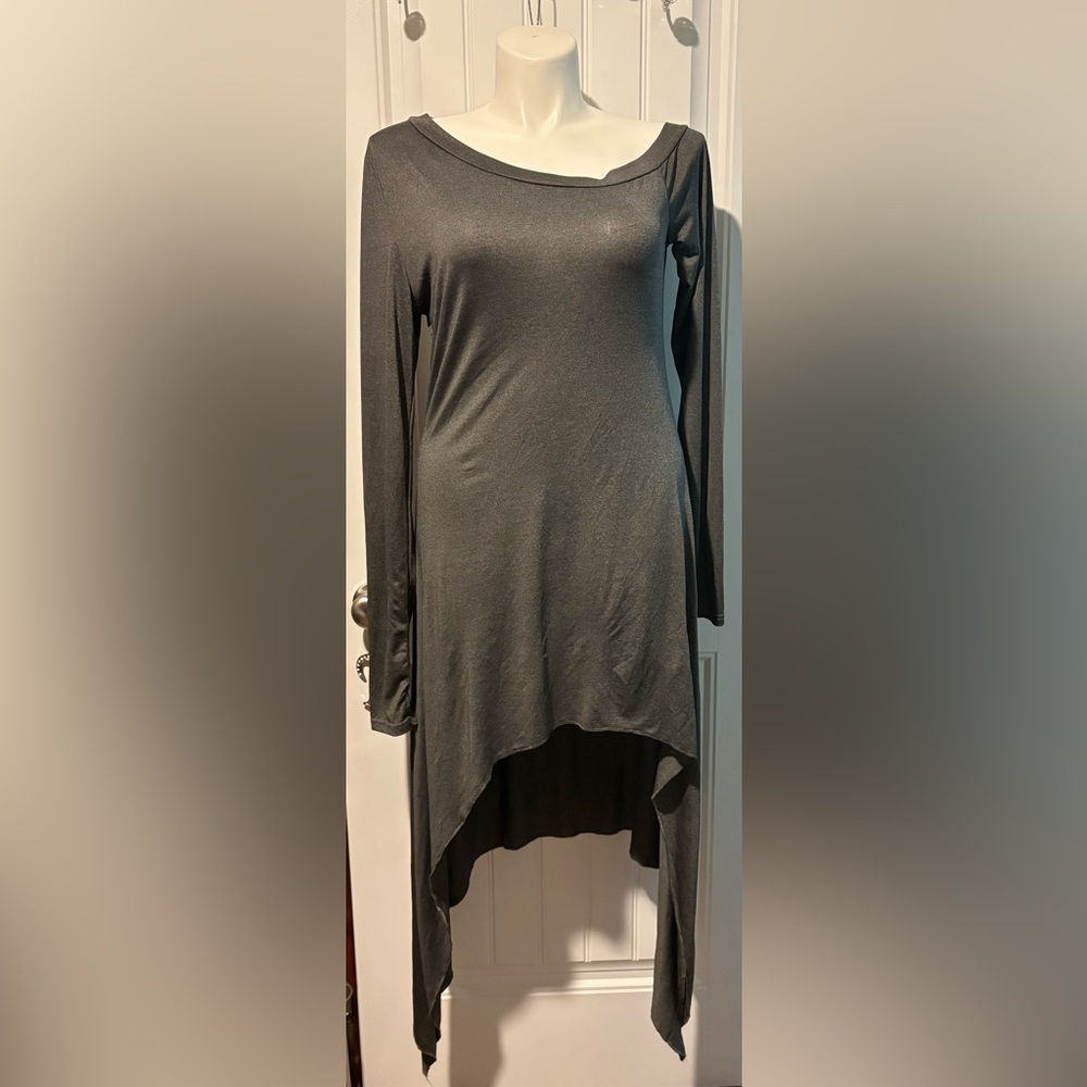 Chic Gray Long Sleeve Tunic